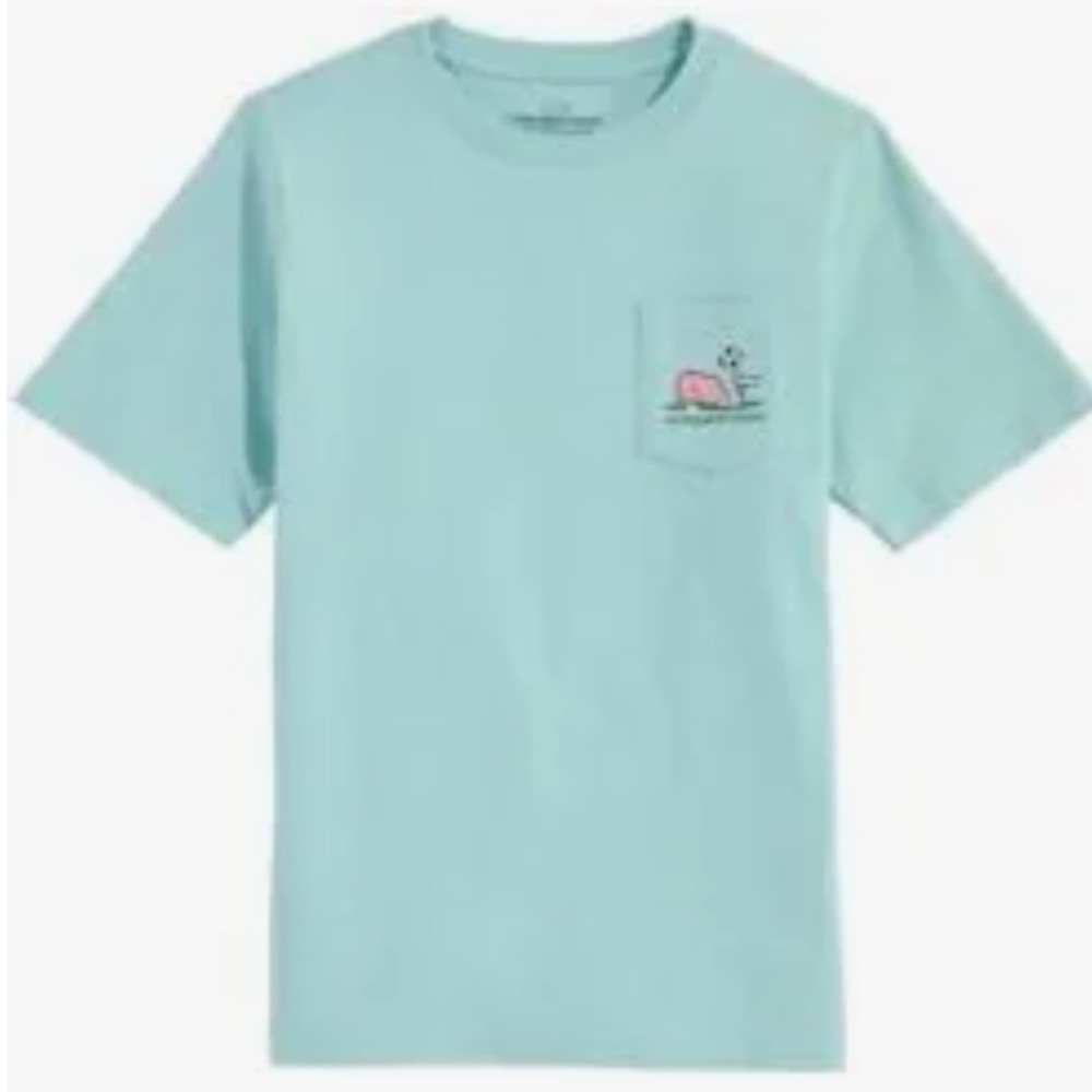 Vineyard Vines Boys' Soccer‎ Ball Toss Whale Shirt Aqua Haze 6 New With Tags